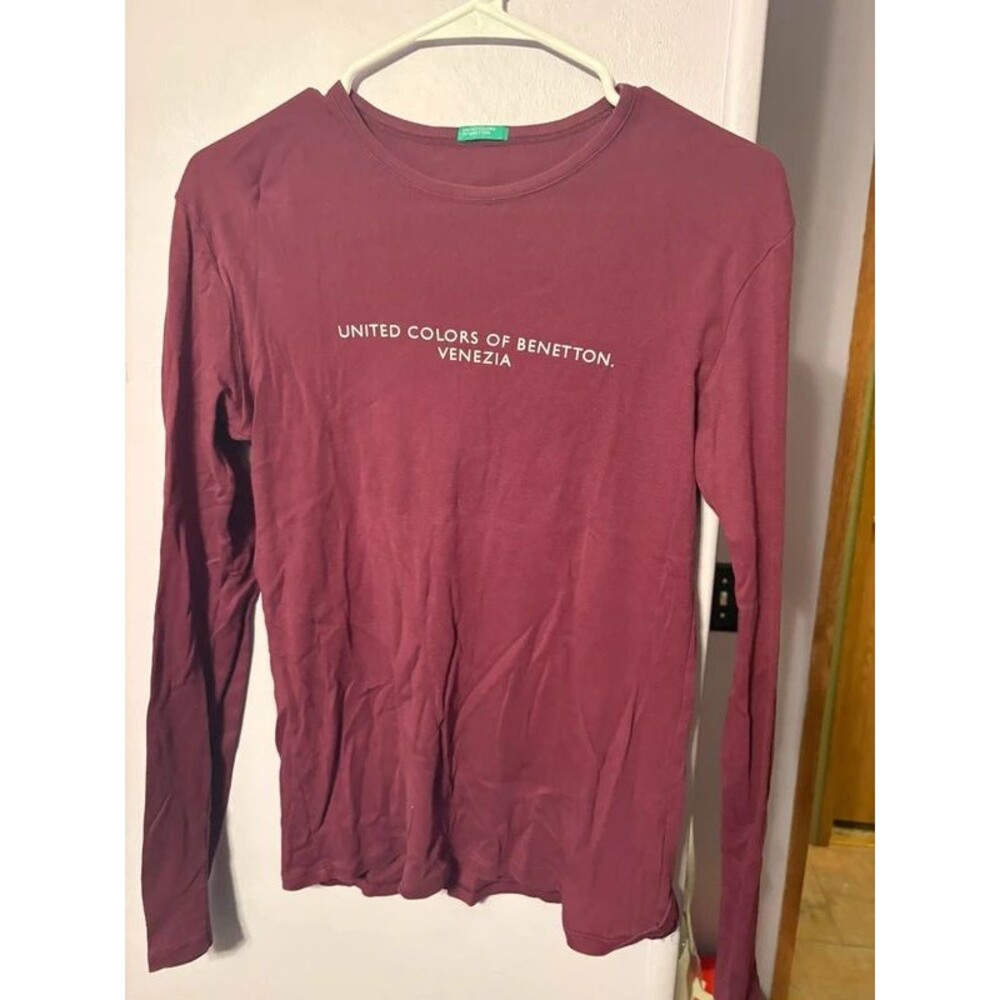 United colors of Benetton Venezia y2k long sleeve shirt top women’s sz lg
